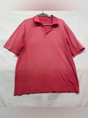 Nike Men's Gradient Pink Performance Polo Nike Cup on sleeve Size Large
